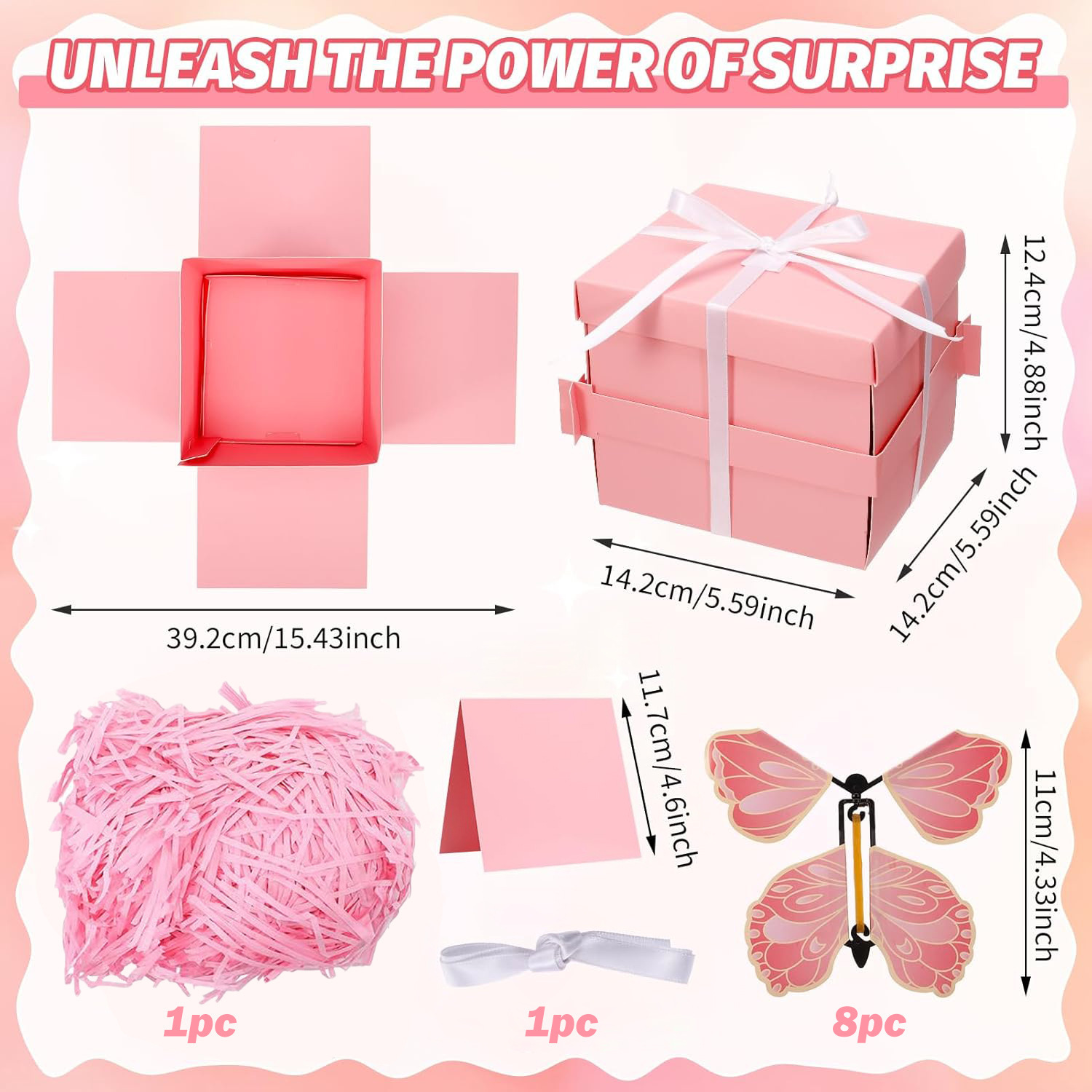 26 nueva explosión caja de regalo sorpresa caja de mariposa de vuelo fiesta de cumpleaños ceremonia de graduación de Año Nuevo decoración de caja de regalo