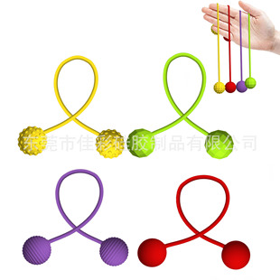 Cross-Border Baole Beads Two Beads and One Rope Fingertip Decompression Toy Finger Exercise Hand Hunting Ball Steel Beads