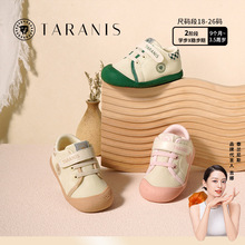 泰兰尼斯春季新款男女童婴幼儿软底学步鞋宝宝圆头休闲舒适机能鞋