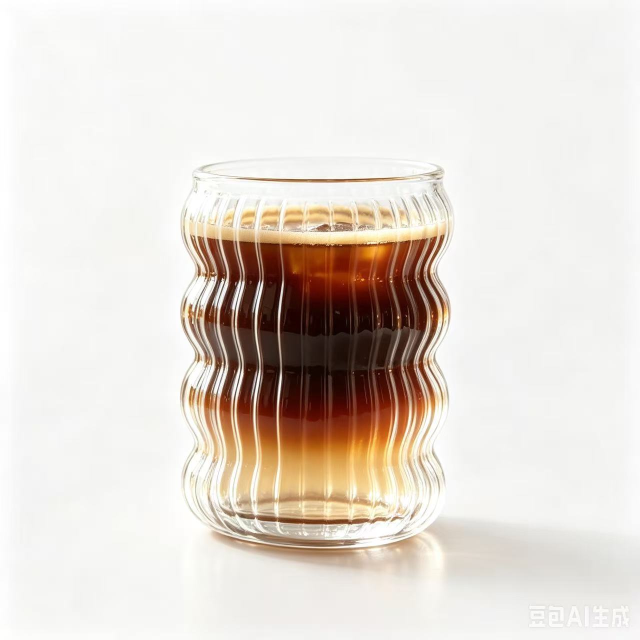 Taza de café de vidrio conjunto de taza de jugo vertical creativa transfronteriza taza de paja de alto valor de la cara taza de leche de desayuno image 6