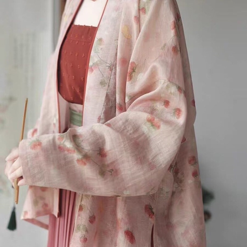 New Chinese-Style Outerwear Cardigan, Song-Style Hanfu, Double-Breasted Short Shirt, Versatile for Daily Wear, Summer Thin Hanfu, Other Brands New Chinese-Style Outerwear Cardigan, Song-Style Hanfu, Double-Breasted Short Shirt, Versatile for Daily Wear, Summer Thin Hanfu, Other Brands