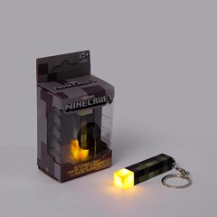 我的世界钥匙扣挂件mc游戏周边迷你火炬火把灯小手电筒可充电矿灯