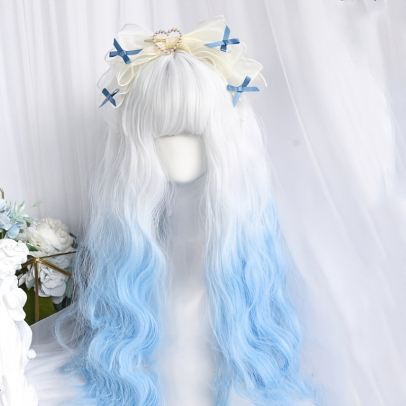 Peluca transfronteriza, pergamino femenino, juego de roles, fibra química teñida, accesorios de cine y televisión, peluca, peluca cos