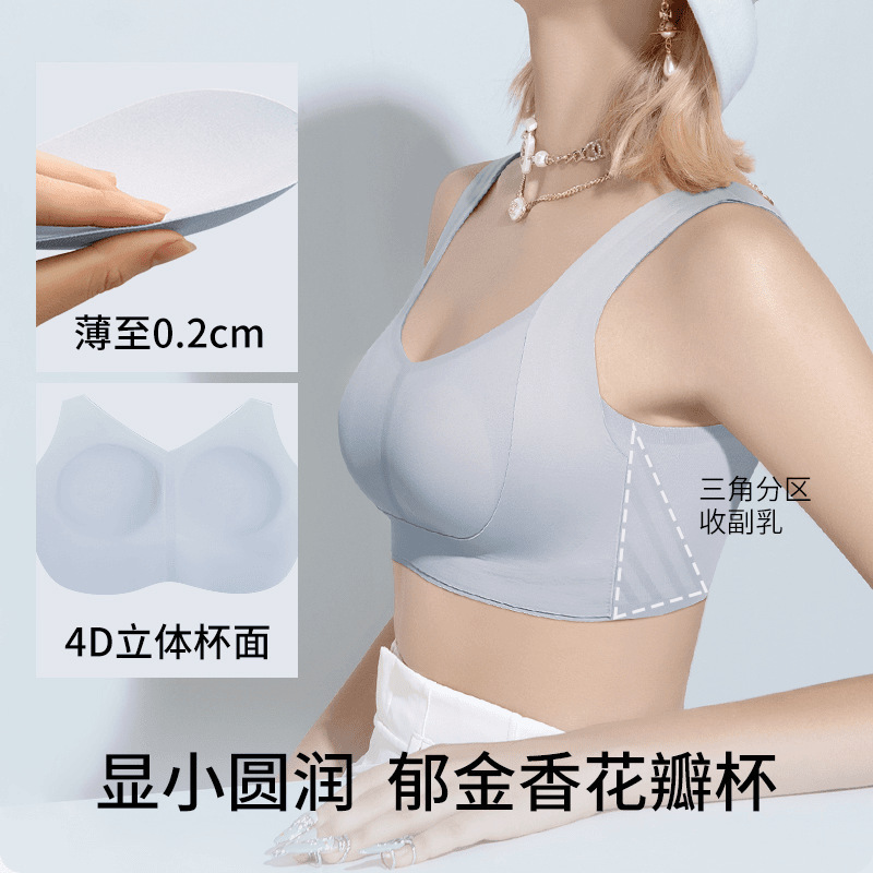润微同款店提拉女王5.0大胸提拉显小内衣山茶花收副乳薄文胸肤色|undefined