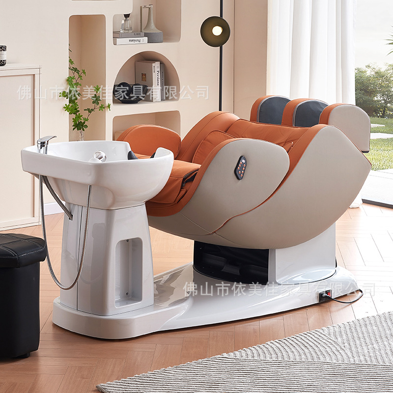 Nueva cama de masaje eléctrica inteligente para salones de belleza, máquina de champú totalmente automática, cama para lavar el cabello, cama de champú