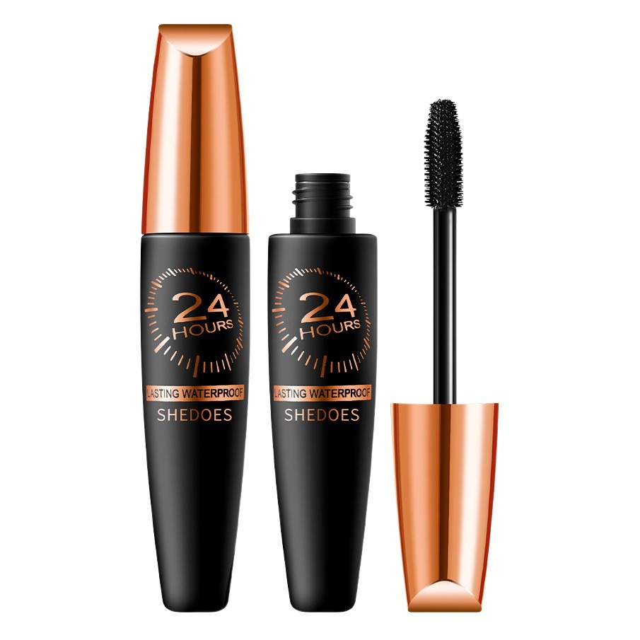 Shedoes maquillaje transfronterizo de 24 horas, sin manchas, sin decoloración, impermeable, a prueba de sudor, forma gruesa, alargamiento de la máscara