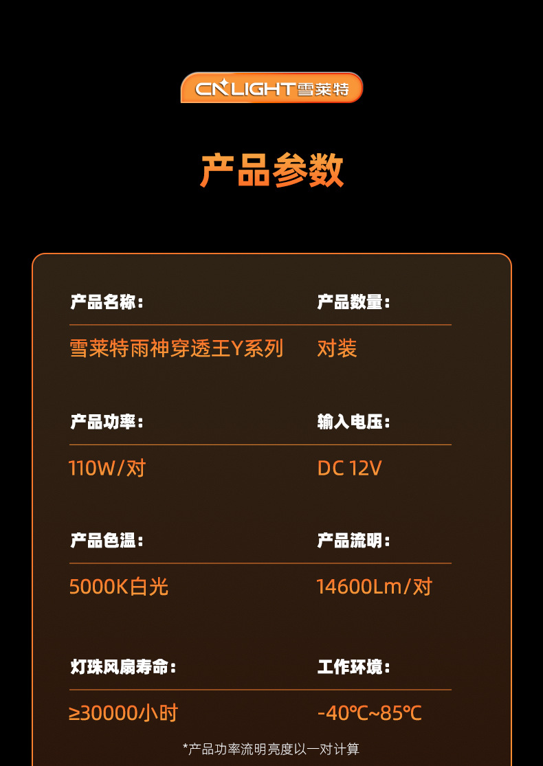 Snowlite 110W Rain God Penetrating King Car Bulb Led Headlight H7 Super Bright Light H4 Far and Near Integrated Car Light