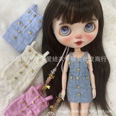 Blythe小布子供服ob22 ob24体サスペンダースカートストラップワンピースカジュアルデニムスカート