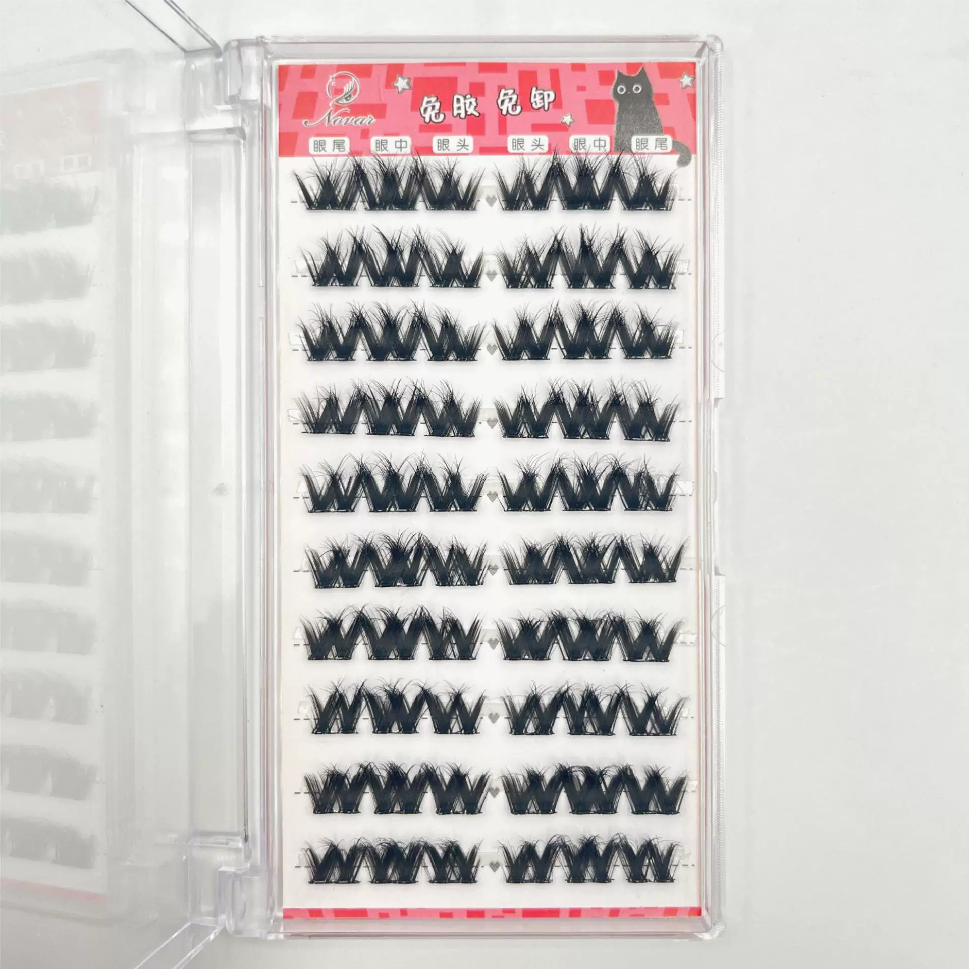 Dense curling false eyelashes, European style