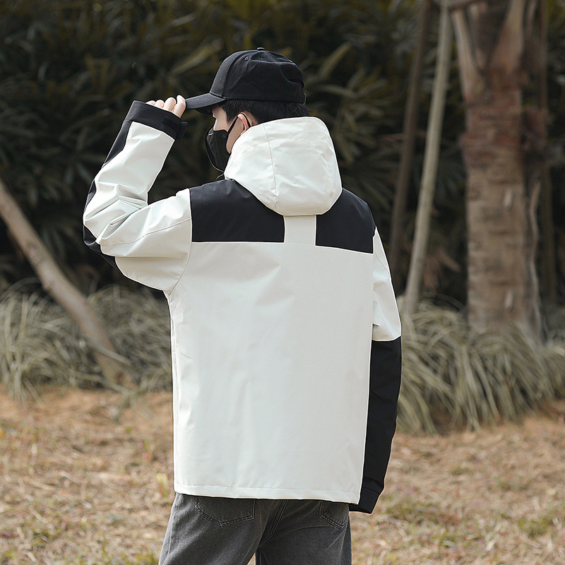 Beijia Mismo estilo primavera y otoño chaqueta impermeable a prueba de viento pareja de hombres al aire libre de una sola capa a juego ropa de montañismo de moda mujer