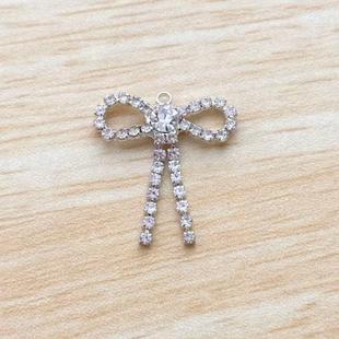 New welding fashion personality alloy bow tassel pendant DIY bracelet necklace clothing hole shoes accessories