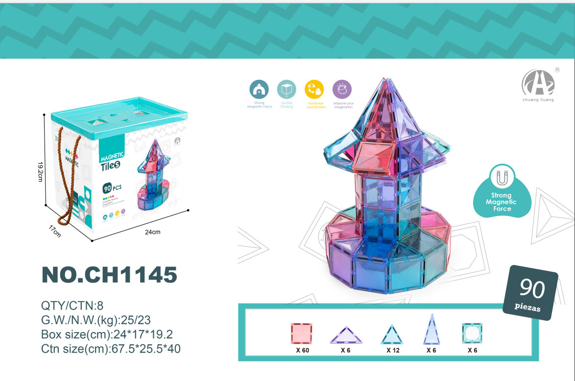 7.5CM 우주 테마 컬러 창 자석 시트 90P