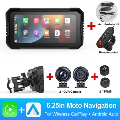 Waterproof Large-Screen Motorcycle Dashboard, Motorcycle driving recorder - zc15-625-hw-gps-dvr-tpms