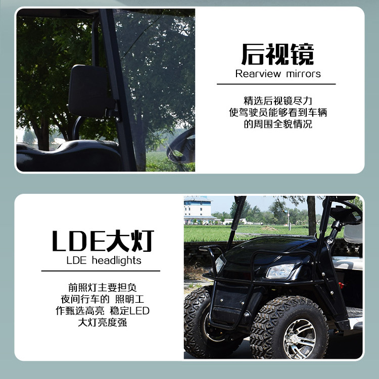 Golf Cart Tourist Attractions Tourist Hotel Shutter 2-seat Homestay Self-driving Ferry Electric Sightseeing Car