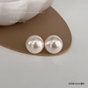 Silver needle, small design earrings from pearl, silver 925 sample, 2024 years, light luxury style