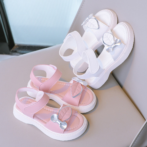Children's Summer Slides for Girls and Big Kids - Princess Style, Non-Slip Soft Sole Beach Shoes