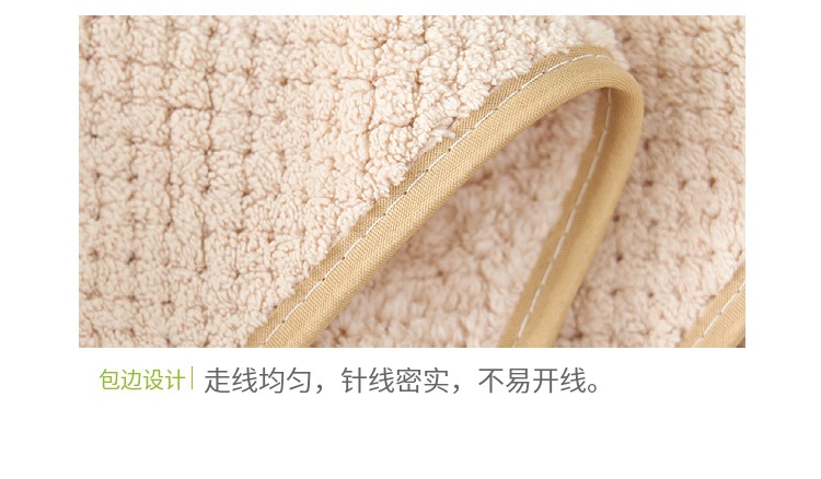Coral Fleece Bath Towel Set 3 Piece Pineapple Lattice Pattern Absorbent Home Use 70x140cm Bath Towel specifications