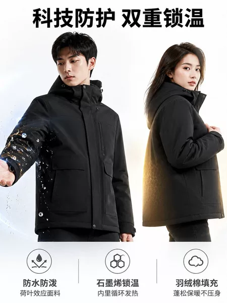 2026 New Model Cotton Jacket Outdoor Winter Coat Down Cotton Warm Waterproof Unisex Business Cotton Coat