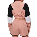 Демисезонная короткая толстовка, спортивный костюм, европейский стиль