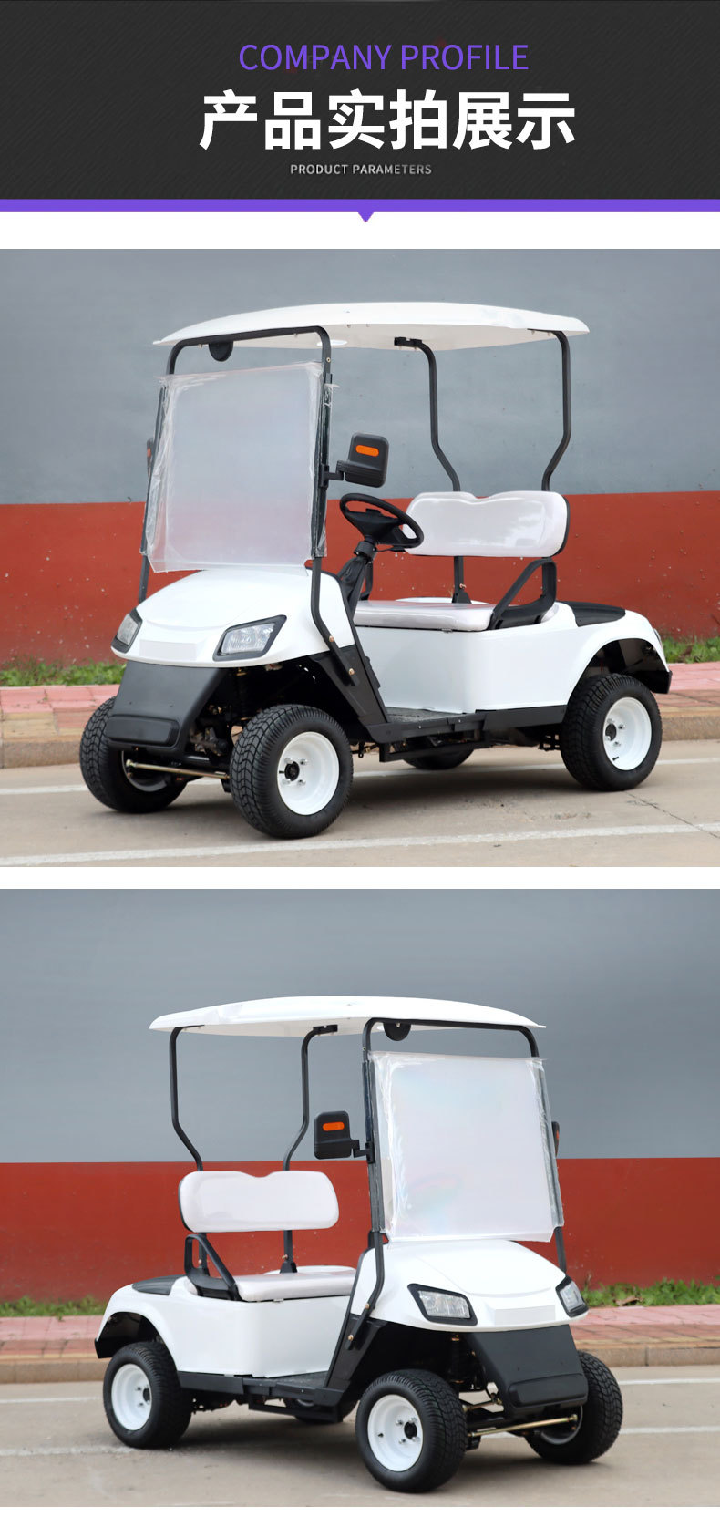 Electric Golf Cart for Foreign Trade Export, Tourist Attraction, 4-Seater, 6-Seater, Hotel Reception, Rv Golf Cart