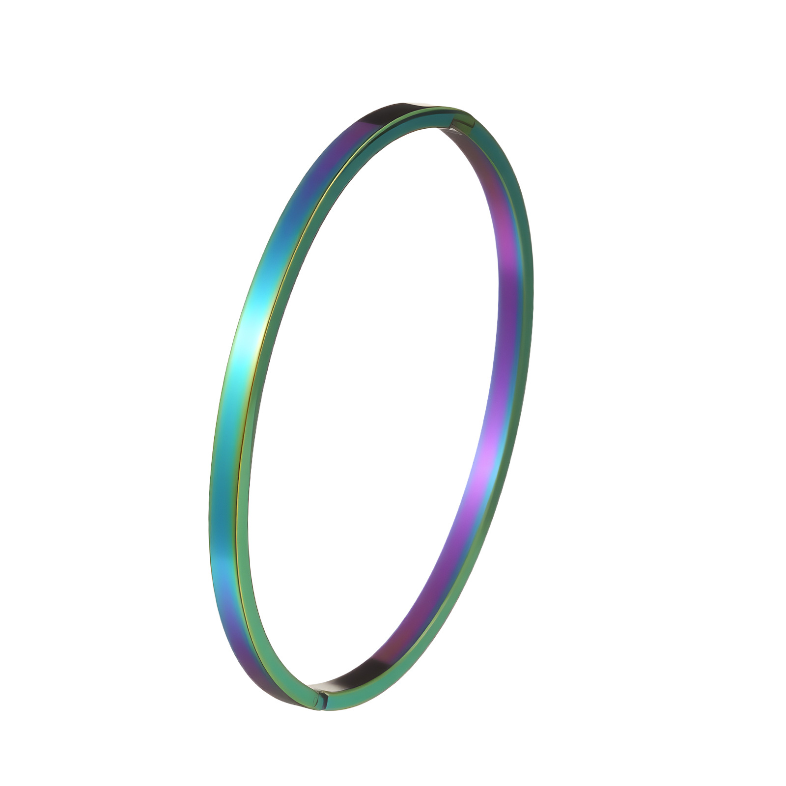 Transfronterizo europeo y americano simple brillante hebilla pulsera estilo frío 4mm6mm ancho chapado en oro pareja pulsera de acero inoxidable pulsera