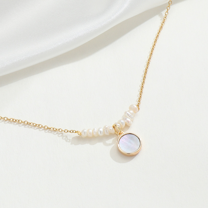 Simple Style Flower Copper Inlay Artificial Pearls Zircon Pendant Necklace 1 Piece