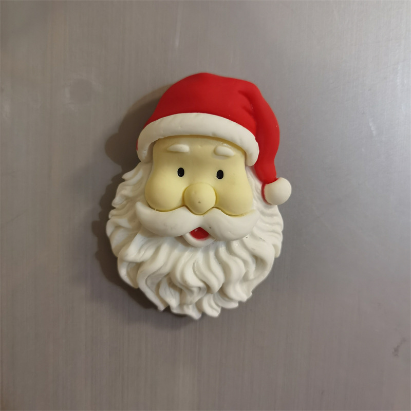 Cute Big Three-dimensional Santa Claus Refrigerator Magnets Christmas Decoration display picture 4