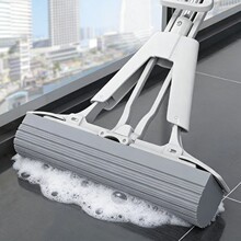 海绵拖把强吸水家用一拖净卫生间厕所专用拖布对折式胶棉拖把