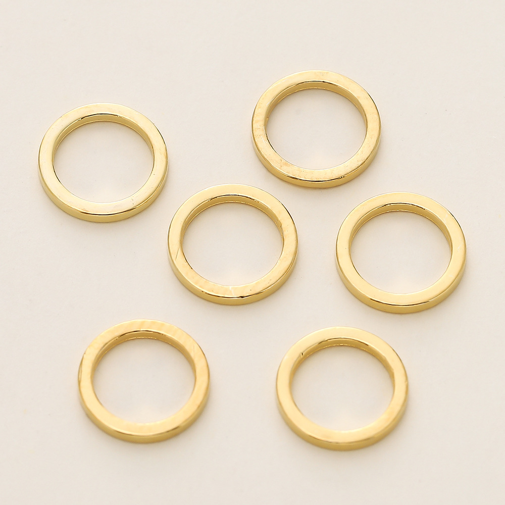 18k color retention closed ring / 10 PCs/bag (1.0*4mm/aperture 2mm)