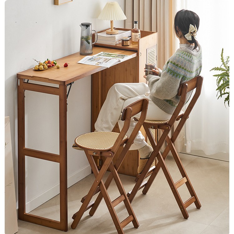 Taburete plegable cafetería cajero contador respaldo silla portátil sólido adulto pequeño banco