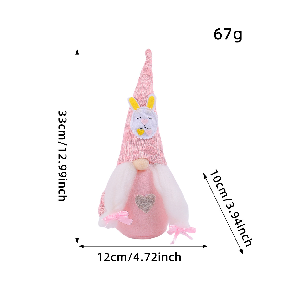 D2 - 14 pegatina rosa conejo