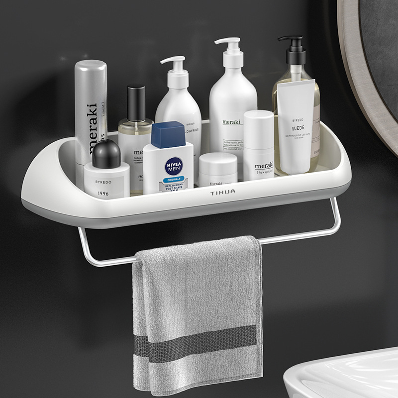 Toilet with Towel Bar Storage Toilet Washstand Toilet Wall Hanging Storage Rack Non-perforated Bathroom Towel Rack