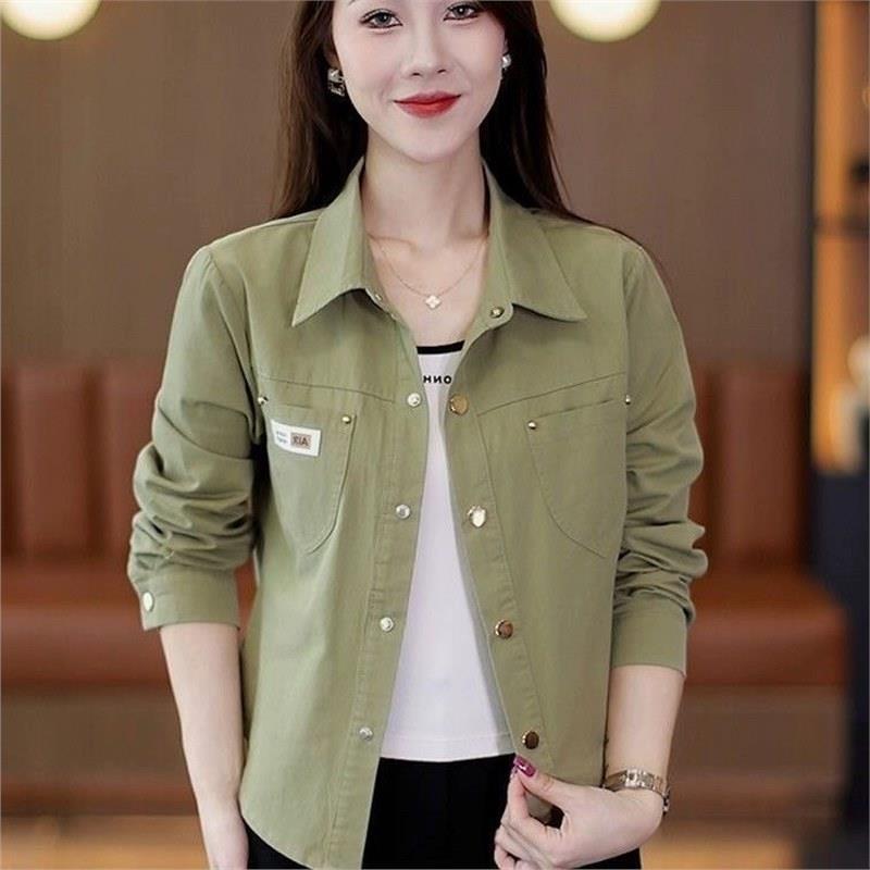 小个子短款夹克外套女春秋2025新款薄款外衣韩版宽松休闲女士上衣|undefined