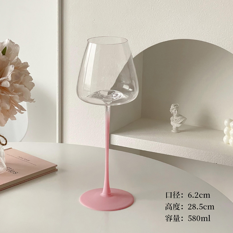 Vaso de vino francés de alto valor creativo de lujo ligero casero de vidrio de alta calidad copa de champán vino blanco copa de vino tinto