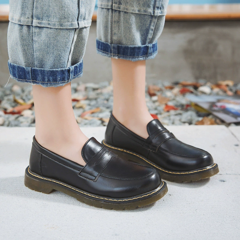 Весна и осень 2022, новая женская повседневная обувь, модные японские мягкие Лоферы для девочек, плоская форма без шнуровки JK, обувь Мэри Джейн