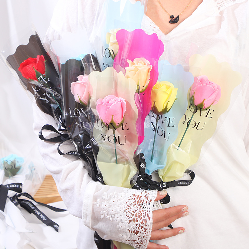 Mother's Day single simulated flower soap bouquet simulated roses…