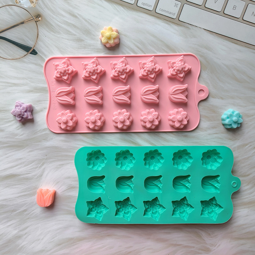 15 3 tipos de tulipas chocolate 680 molde de pastel molde de jabon de chocolate molde de pudín