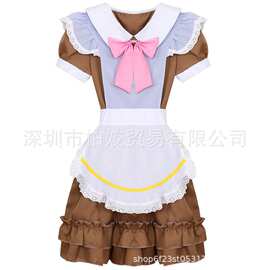 cosplay萌日系动漫异世界 餐厅咖啡厅工作服长裙多彩新番女仆装