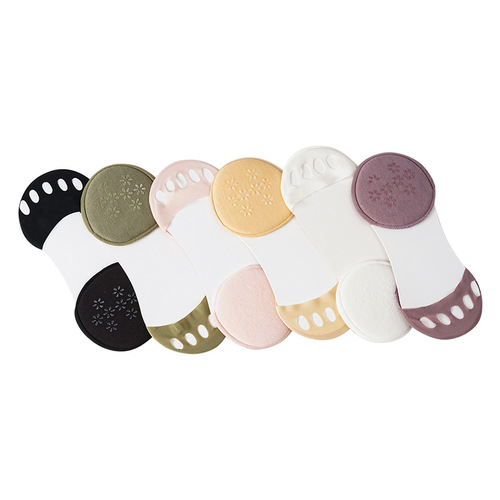 Red pepper socks women's summer foot socks ice silk invisible non-slip half foot socks high heels split toe socks