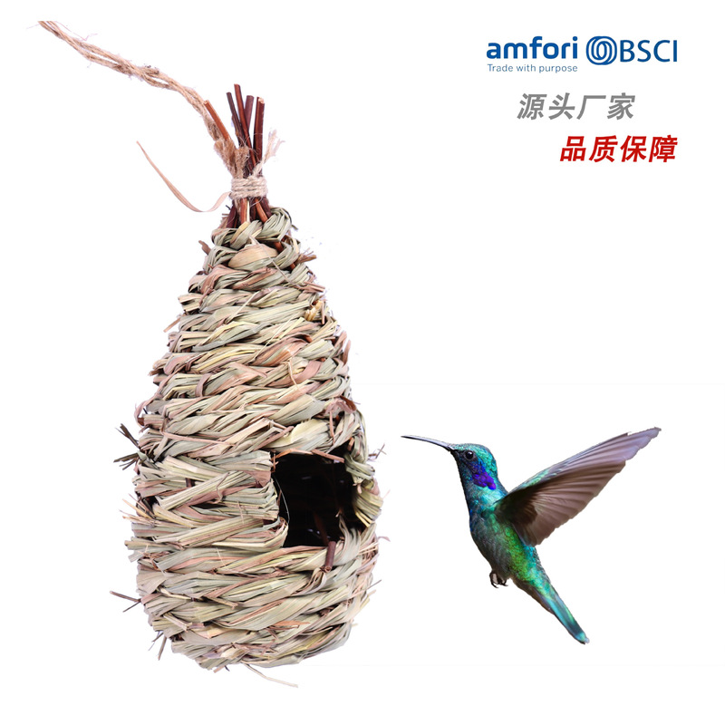 Spot Straw Bird's Nest cross-border explosion handmade bird's nest bird cage garden decoration bird house ecological Bird House