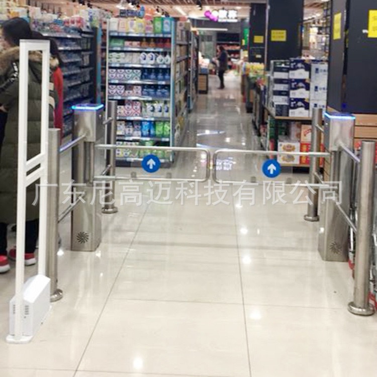 购物商场超市单向入口智能感应通道门广州浙江辽宁自动单项摆闸机