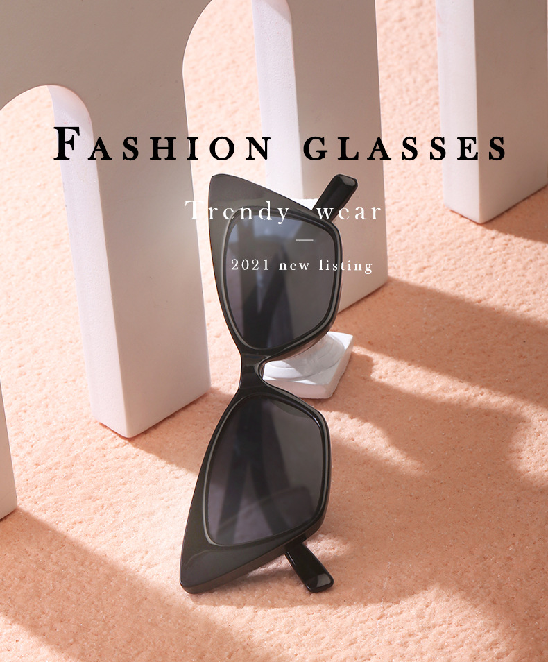 Fashion Small Frame Cat Eye Anti-uv Metal Sunglasses Wholesale display picture 19