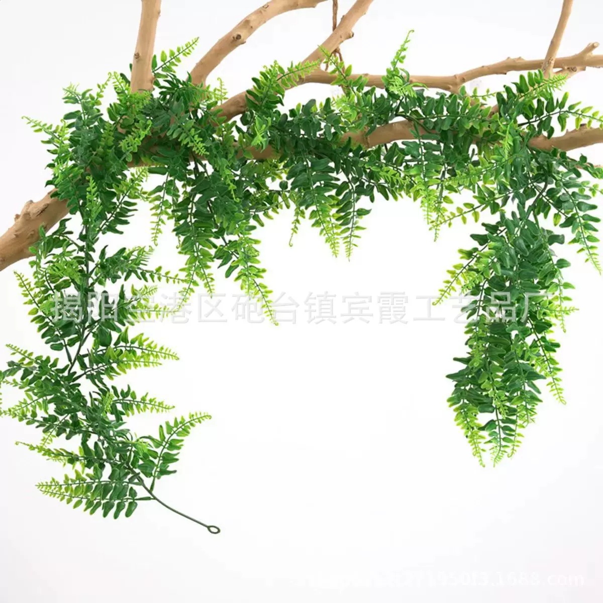 亚马逊仿真壁挂波斯藤人造假蕨类墙饰植物 室内悬挂藤蔓绿植装扮