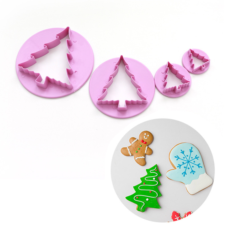 Venta caliente transfronteriza árbol de Navidad alelk molde de corte fondant galleta molde de corte traje hornear bricolaje Fuente de Suministro transfronterizo molde de galletas image 3
