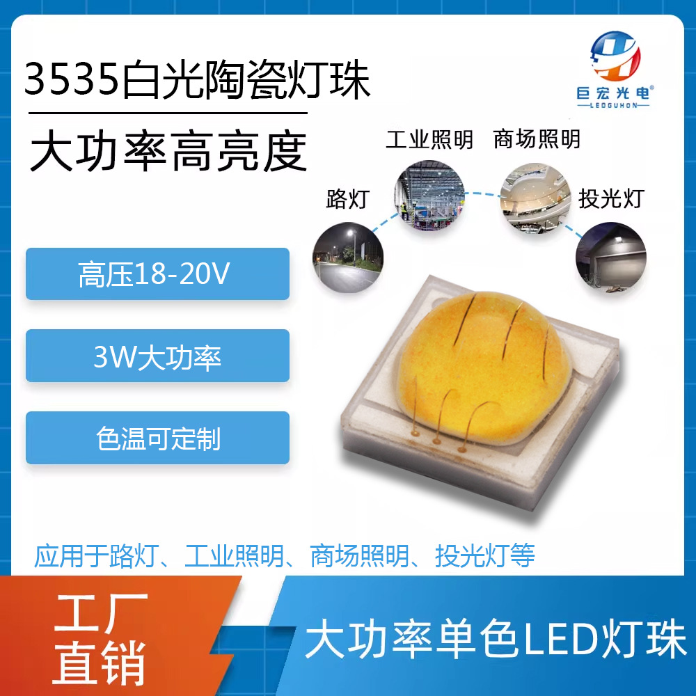 3535�׹�����ѹ18V�̳���ҵ�����Ƹ���3W�����մ�led��Դ