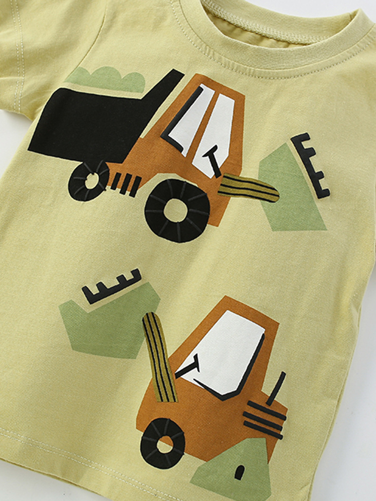 Traje de verano de dos piezas para niños malwee transfronterizo nueva camiseta de manga corta con cuello redondo traje casual para niños europeos y americanos