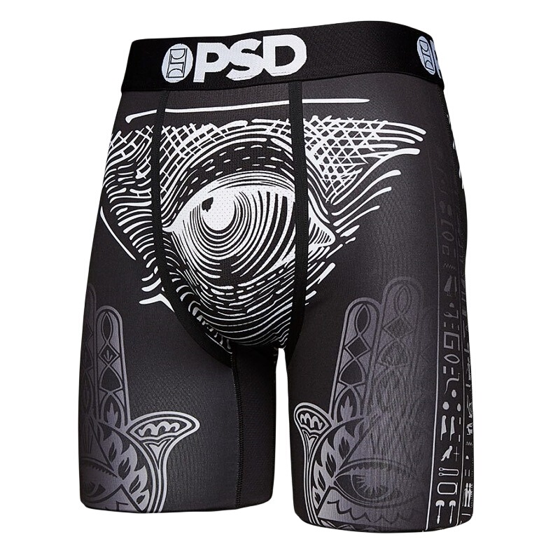 Psd American Graffiti Basketball Sports Shorts Boxer Briefs Men's Hip-Hop Underwear Trendy Tight Elastic Boxer Briefs