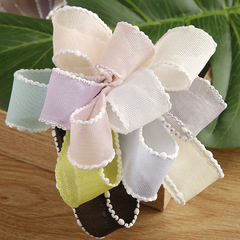 White edge bean beans jump snow gauze band clothing shoes flowers hats decorations bow tie DIY children's hair accessories material woven band