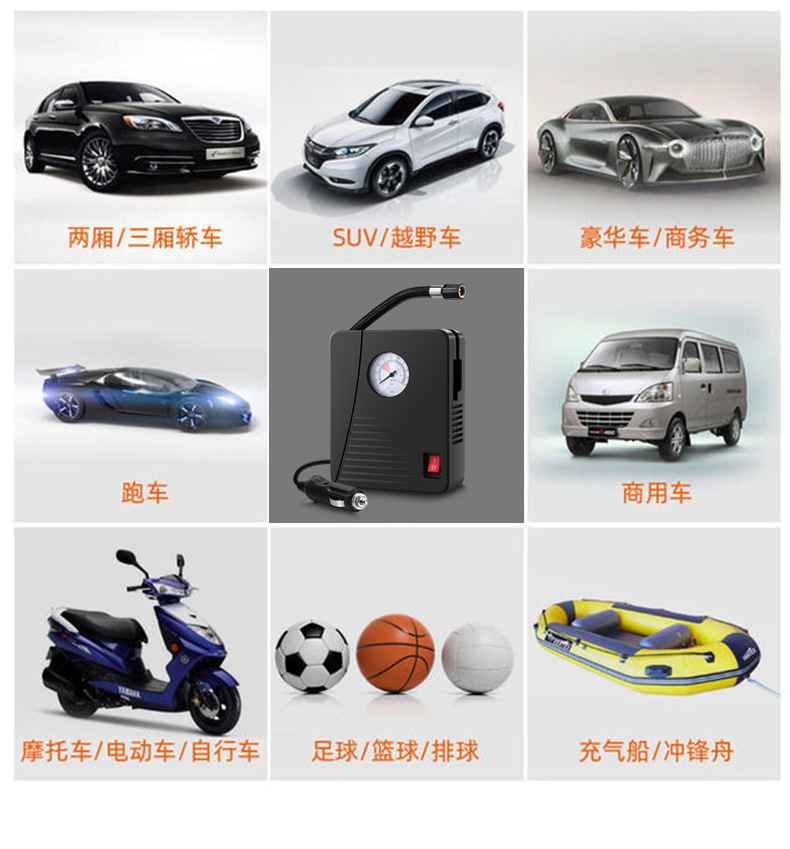 Portable Car Tire Inflator with Gauge