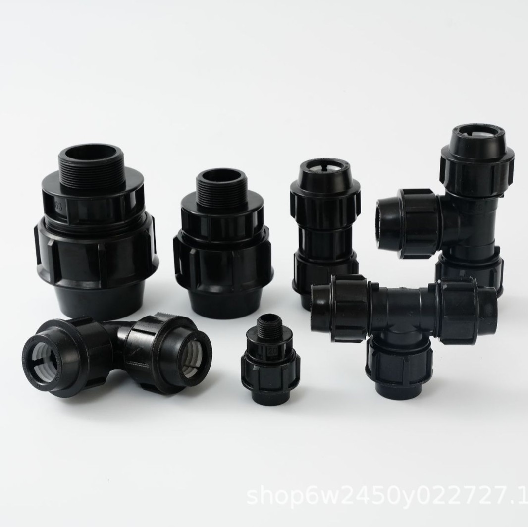 Accesorios para tuberías de PP, conexión rápida en T, codo con rosca externa, rosca interna directa, codo recto, conexión rápida, herramienta de riego agrícola
